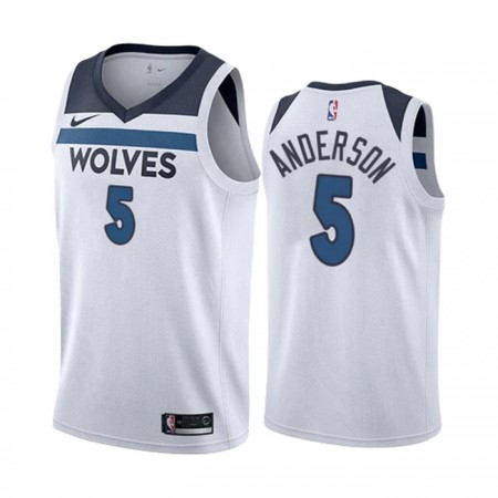 Maillot Homme Minnesota Timberwolves Kyle Anderson 5 2022-23 Nike Association Edition Blanc Swingman